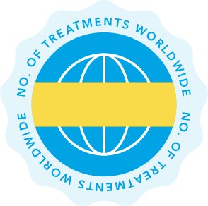 Number of treatments worldwide seal Number of treatments worldwide seal